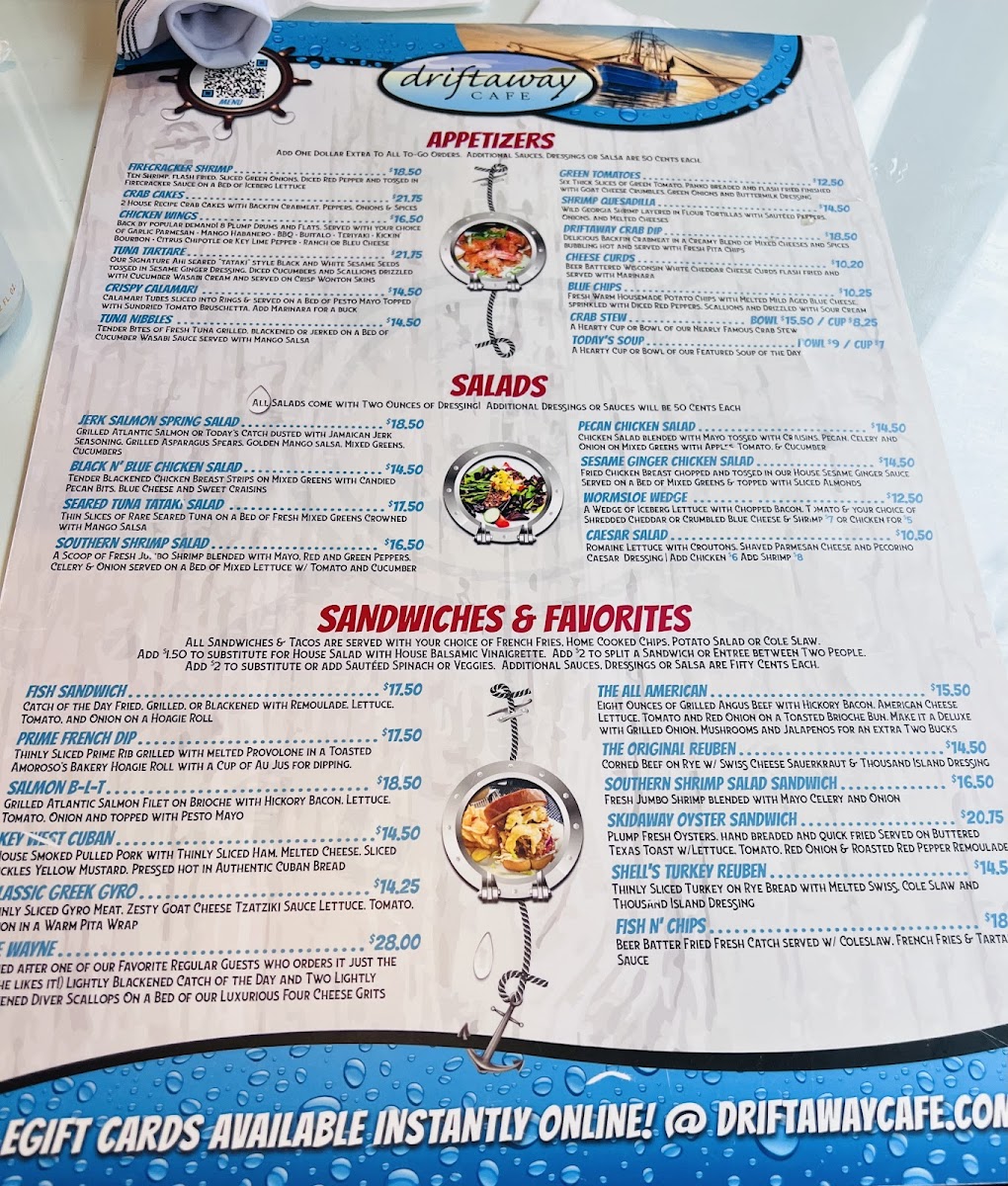 Driftaway Cafe Menu - Image 3